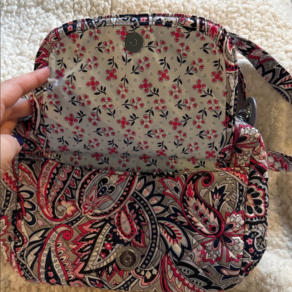 Vera Bradley Mini Carson Crossbody Purse in Gramercy Paisley Print - Picture 2 of 5